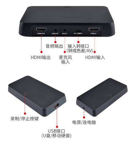 T961超高清4K視頻HDMI/色差分量/AV錄制盒